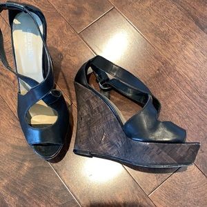 Alternativa made in Italy wedge sandals SZ36 black